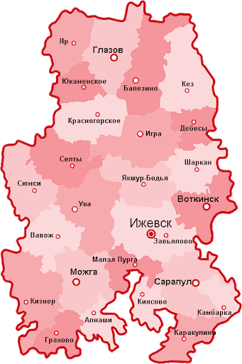 Удмурт регион. Карта Удмуртии с районами и городами. Удмуртия карта с городами и поселками Республики. Карта Удмуртской Республики с районами. Карта Республики Удмуртия с районами.